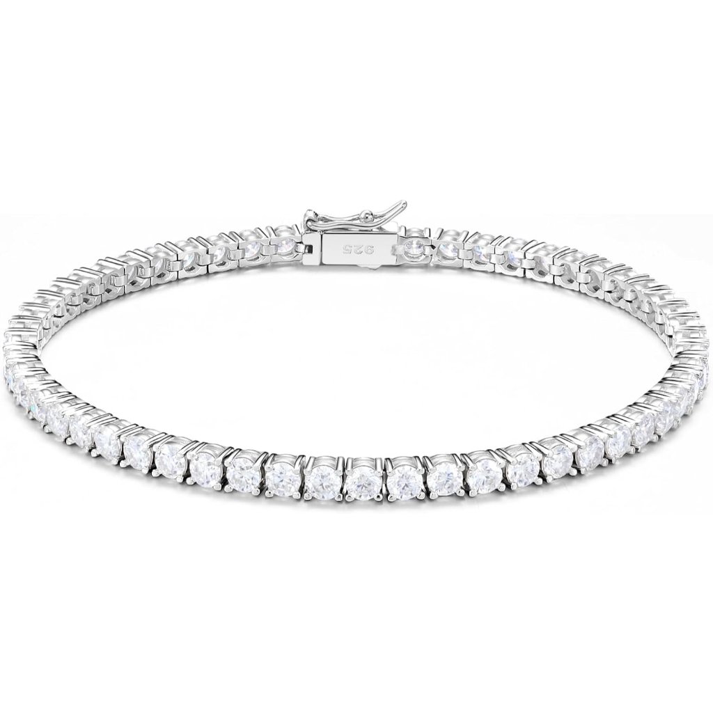 Moissanite Tennis Bracelet For Women S925 Silver Jewelry, Luxury Silver Bracelet